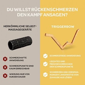 TRIGGERBOW Masseur Trigger Point | Auto Massage Profond pour Nuque, Épaules, Pieds et Dos | Baton de Massage en Bois Portable