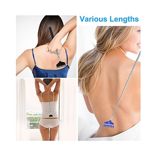 Gratte-dos masseur en acier inoxydable extensible 20–68 cm Anself