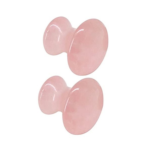 Uonlytech Sourcingmap Lot de 2 outils de massage en quartz rose pour le visage et le visage