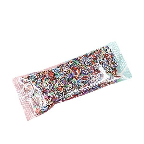1000pcs / Sac Tranches Ongles 3D en pâte polymère Ongles tranches polymère étoile Cartoon Fleur Fruit Plume Manucure Décorati