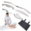 Ensemble doutils de massage par grattage Gua Sha en acier inoxydable, outil de massage pour tissus mous, kit de libération m