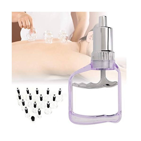 Ensemble de ventouses sous vide de 14 tasses, ventouses Ensemble de ventouses sous vide pour bocal Masseur Thérapie Outils de