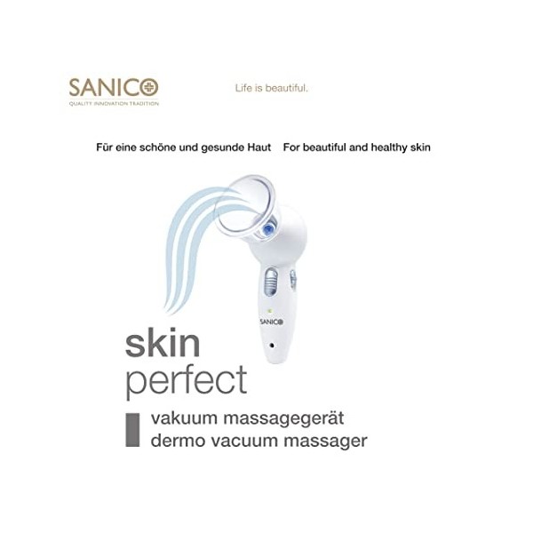 SANICO Skin Perfect Masseur sous vide avec ventouse et ventouse pour massage à la cellulite