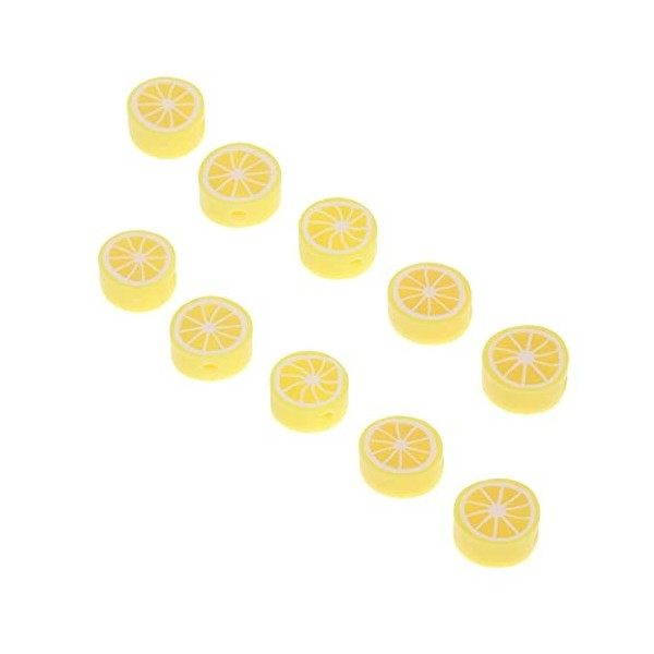 EXCEART 200Pcs Fruit D Argile de Polymère Tranches 3D Fruits Nail Tranches Résine Perles Faisant Charmes Nail Art Polymer Cl