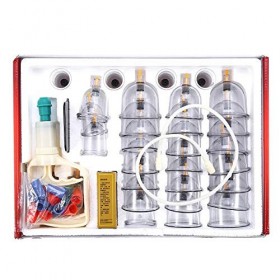 Ensembles de thérapie de ventouses de massage de 32 tasses, kit de ventouses daspiration sous vide avec plaque de mise au re
