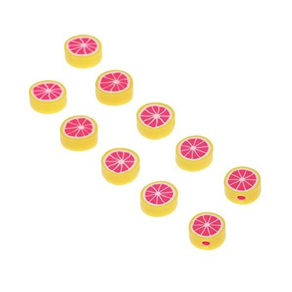 EXCEART 200Pcs Fruit D Argile de Polymère Tranches 3D Fruits Nail Tranches Résine Perles Faisant Charmes Nail Art Polymer Cl