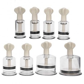 8pcs traditionnel ventouses tasse main torsion rotation acupunture vide ventouses ensemble massage ventouses tasse humaine ve