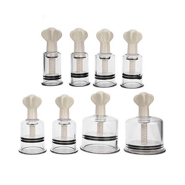 8pcs traditionnel ventouses tasse main torsion rotation acupunture vide ventouses ensemble massage ventouses tasse humaine ve