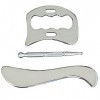 AnTiexi Ensemble doutils Gua Sha en acier inoxydable pour grattage musculaire – Outil IASTM excellent outil de mobilisation 