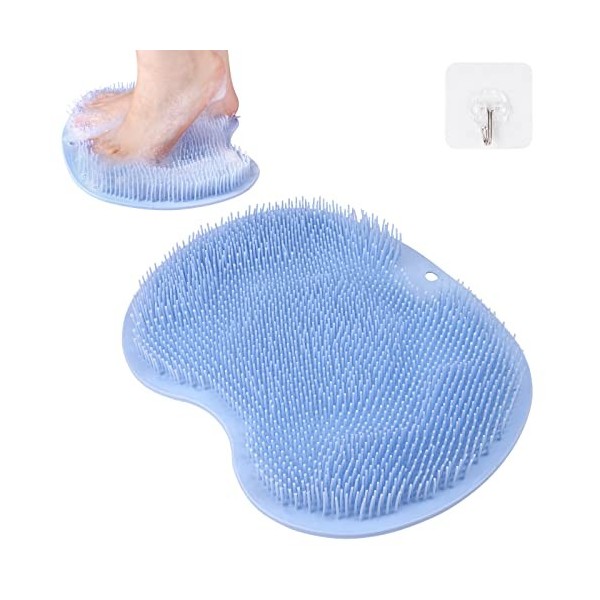 ACWOO Brosse Pieds Douche, Foot Scrubber Douche avec Antidérapant Ventouses, Épurateur de Pieds de Douche, Un Tampon de Massa