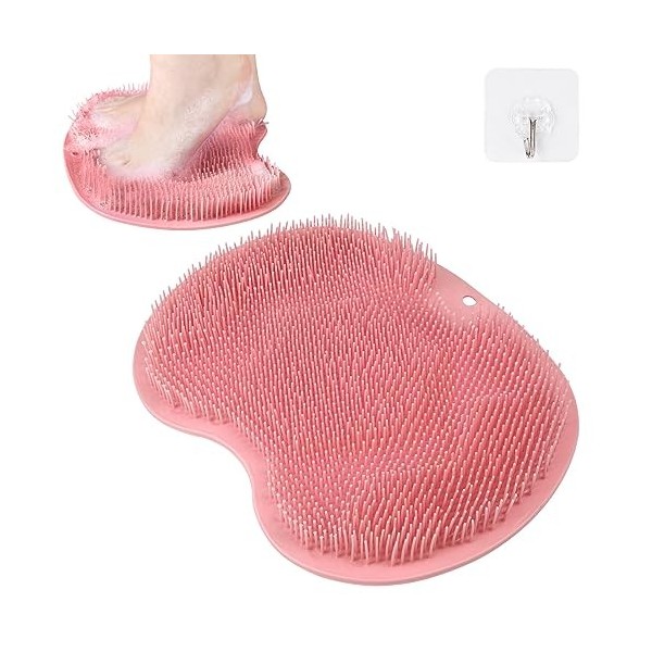 ACWOO Brosse Pieds Douche, Foot Scrubber Douche avec Antidérapant Ventouses, Épurateur de Pieds de Douche, Un Tampon de Massa