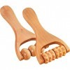 Beavorty Rouleau De Massage En Bois 2 Pièces Rouleau De Point De Déclenchement Muscles Endoloris Outils De Massage Pour Le Co