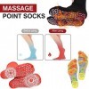 Chaussette Chauffante 7 Pcs Chaussettes Chauffantes Acupression Minceur Magnetique Tourmaline De Sante DAcupression En Auto 