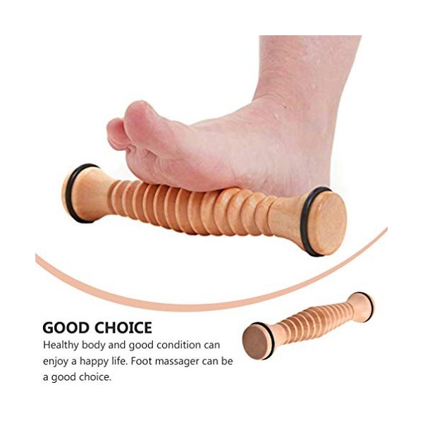 EXCEART 2 Pièces en Bois Pied Rouleau Pied Semelle Masseur Soulagement Du Point de Déclenchement Outil de Réflexologie Dacup