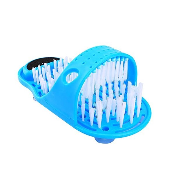 HERCHR Brosse à Pied pour Douche, Laveur de Pieds de Douche Nettoyage et Massage pour Les Pieds avec Ventouses Antidérapantes