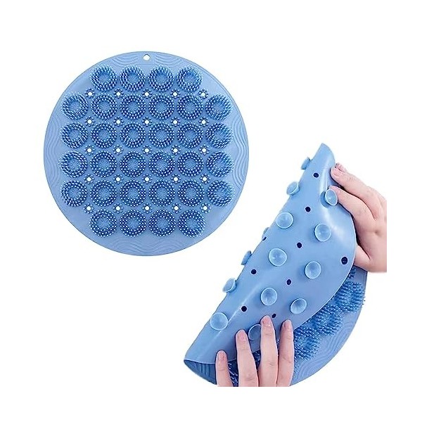 ZffXH Lot de 2/6 tapis de nettoyage pour pieds de douche avec ventouse antidérapante, tapis de nettoyage en silicone, tapis d