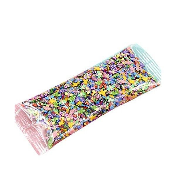 Guangcailun 1000pcs / sac 3D en pâte polymère Ongles 3D en pâte polymère tranches Cartoon Étoile Fleur Fruit Plume Manucure N