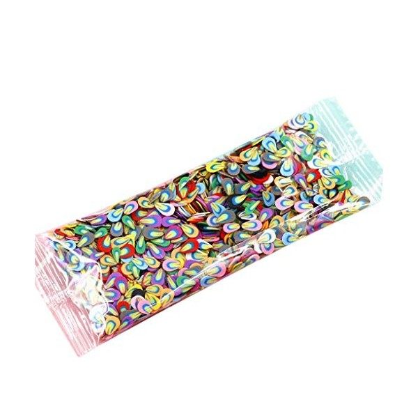 Guangcailun 1000pcs / sac 3D en pâte polymère Ongles 3D en pâte polymère tranches Cartoon Étoile Fleur Fruit Plume Manucure N