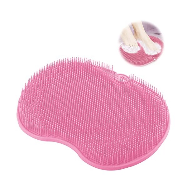 Laveur de Pieds de Douche,Grand Brosse Pieds Douche,Épurateur de Pieds et de Dos de Douche,tapis de massage en silicone,Silic