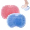 Douche Masseur de Pieds Scrubber,Tianher 2 Pièces Laveur de Pieds de Douche Brosse à Pieds avec Ventouses Antidérapantes pour