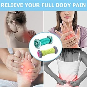 Rouleau Massage Pied Set de Rouleau de Massage Reflexologie Acupression Plantaire Masseur Pieds Baton de Massage pour Muscle,