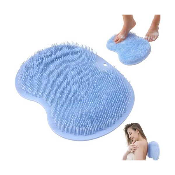 Masseur de Douche, Foot Scrubber Douche avec Antidérapant Ventouses, Silicone Brosse Pieds Douche pour Soins des, Pieds, Prop