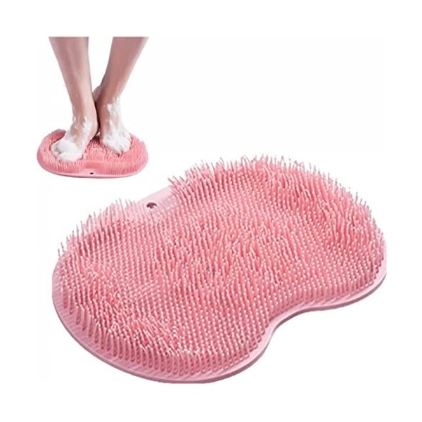 Épurateur de Pieds et de Dos de Douche, Coussin de Massage, Brosse Pieds Douche avec Antidérapant Ventouses Vert 