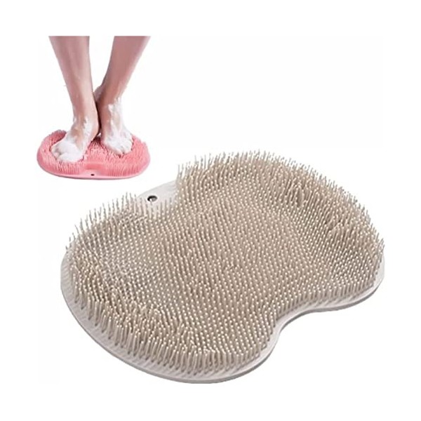 Épurateur de Pieds et de Dos de Douche, Coussin de Massage, Brosse Pieds Douche avec Antidérapant Ventouses Vert 