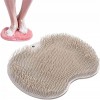 Épurateur de Pieds et de Dos de Douche, Coussin de Massage, Brosse Pieds Douche avec Antidérapant Ventouses Vert 