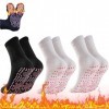 3 Paires Chaussettes De Mise En Forme Auto-chauffantes Dacupression Tourmaline, Massage Nano Thermothérapeutique Des Pieds, 