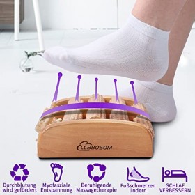 LCBBOSOM Rouleau de massage des pieds en bois,Pour la maison et le bureau,Réduction du stress et de la douleur,Appareil de ma