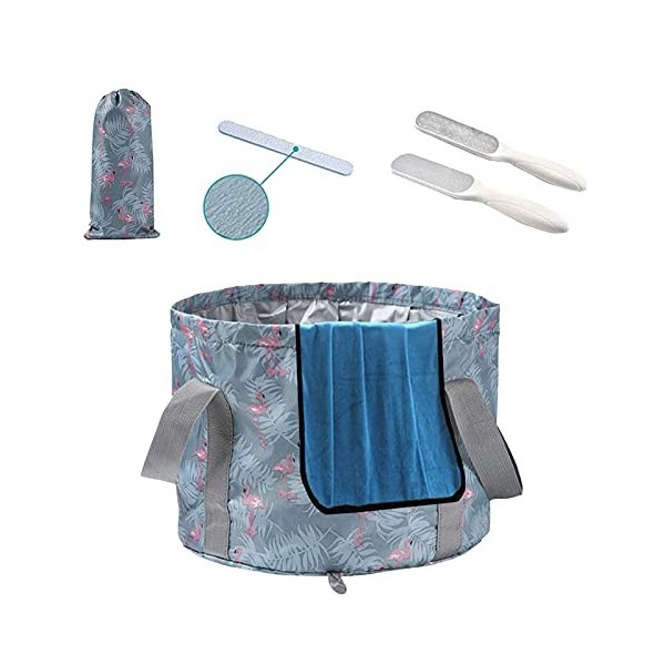 Bain de pieds pliable bain de pieds portable soins des pieds ménagers pédicure pédicure seau pliant multifonctionnel camping,