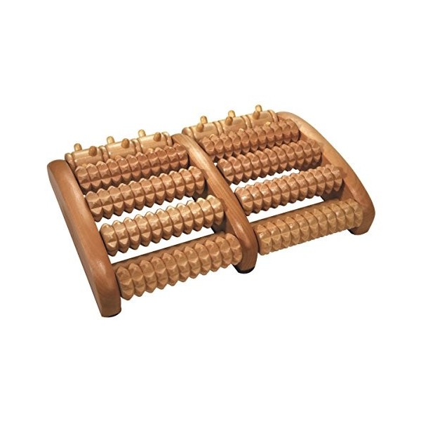 Croll & Denecke Rouleau de massage en bois pour les pieds 2 x 5 roulettes