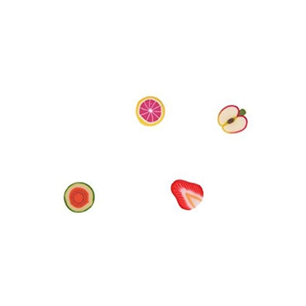 Liummrcy Tranches de Fruits tranches de Nail Art, coloré 3D Fleurs de Fruits tranches de gâteau, décoration de Nail Art, ongl