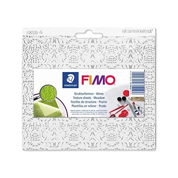 STAEDTLER - Fimo Accessoires - Plaque de texture pegboardable - Motif Prairie - 8744 12