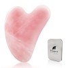 Flagest Gua Sha Visage Corps - Quartz Rose Jade - Facial Gua Sha -Outil de Massage dacupuncture Anti Rides pour le Yeux, le 