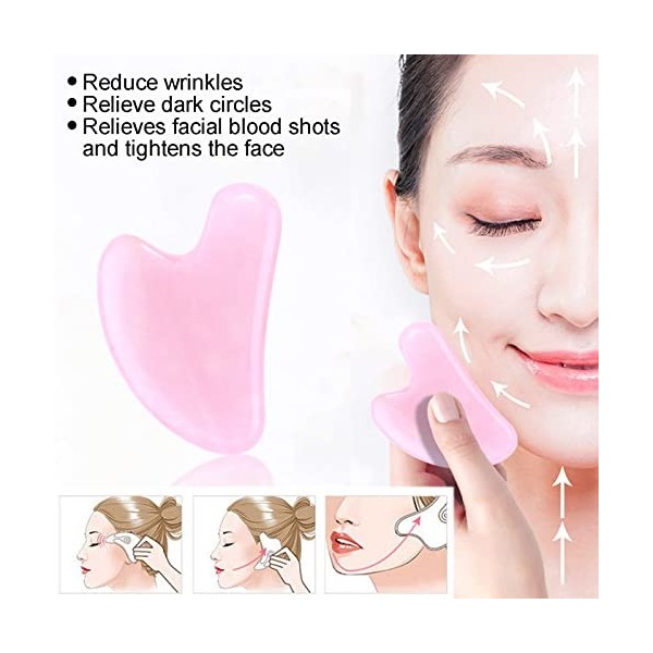 Lamkrtlp Gua Sha, Gua Sha Visage Corps, Outil de Massage Facial Gua Sha, Outil de Massage pour le Visage, le Yeux, le Cou