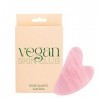 Vegan Skin Club Pierre Quartz Rose Gua Sha Visage | Outil de Massage Guasha pour Femmes | Sculpteur Masseur Visage Bien Etre 