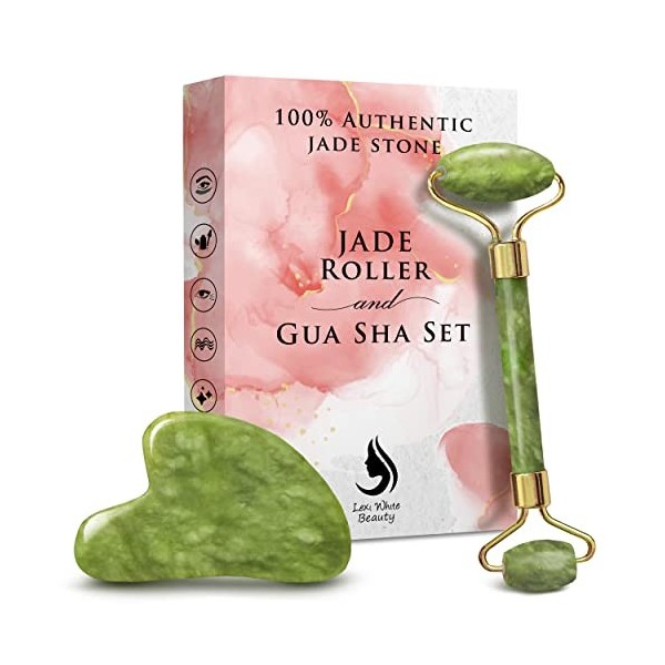 Gua Sha Roller Skincare | Rouleau de Massage Gua Sha Pour Visage | Massage Visage Gua Sha Visage Quartz Rose | Rouleau de Jad