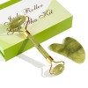 femometer Rouleau de Jade & Gua Sha, Jade Roller, Masseur de visage pour la peau Rose 