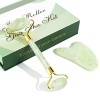 femometer Rouleau de Jade & Gua Sha, Jade Roller, Masseur de visage pour la peau Rose 