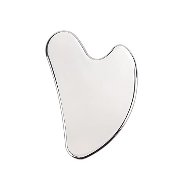 Deciniee Gua Sha Visage,En Forme de Coeur Gua Sha Corps Massage Visage,Gua Sha Acier Inoxydable Outil de Soins de la Peau,Gua