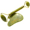 Rouleau et Gua Sha Authentique 100% Naturel - Masseur de visage pour Anti-âge Anti-rides -Roller raffermir la peau, les poche