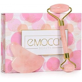 Jade Roller Visage Gua Sha Rouleau De Jade Pierre Massage Quartz Rose de Outil Guasha veritable roller Rouleau de Jade Set Fa