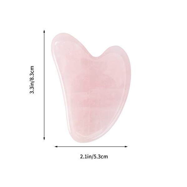 SUPVOX Gua Sha grattant outil de massage cristal Quartz Rose Guasha Conseil thérapie de massage pierres anti-âge anti-rides p