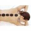 Les pierres de lave pour un massage 8 pièces dans un coffret chauffant, ensemble de pierres pour massage du visage, du dos,