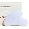 Rena Chris Gua Sha pour le Visage, 100% Naturel Jade Blanc Gua Sha pour la Thérapie dAcupuncture SPA, Masseur Visage Convien