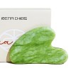 Rena Chris Gua Sha pour le Visage, 100% Naturel Jade Blanc Gua Sha pour la Thérapie dAcupuncture SPA, Masseur Visage Convien