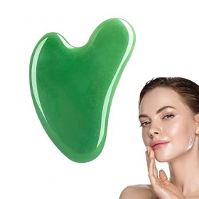Planche à Gratter En Jade Naturel, gua sha,Gua Sha Visage Jade Massage Pierre,Gua Sha Visage Corps,Gua Sha Visage Guasha pour