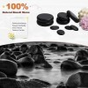 Lot de 9 pierres de lave pour massage, pierres de massage basalte dans un coffret chauffant portable Convient pour les utilis